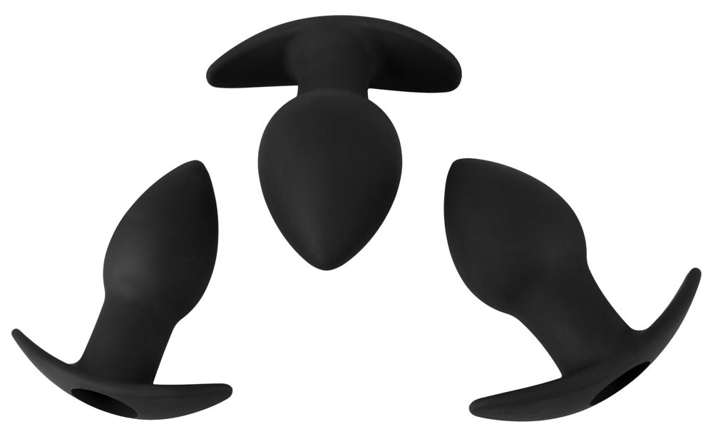 Lot de 3 plugs vibrants Silibutt Noirs