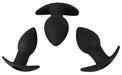 Lot de 3 plugs vibrants Silibutt Noirs