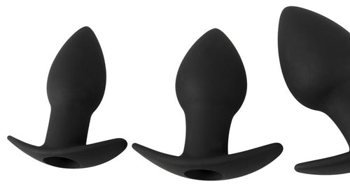 Lot de 3 plugs vibrants Silibutt Noirs