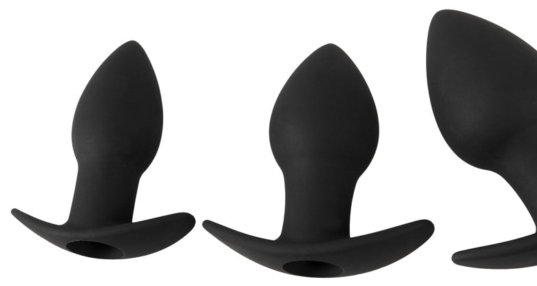 Lot de 3 plugs vibrants Silibutt Noirs