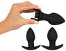 Lot de 3 plugs vibrants Silibutt Noirs