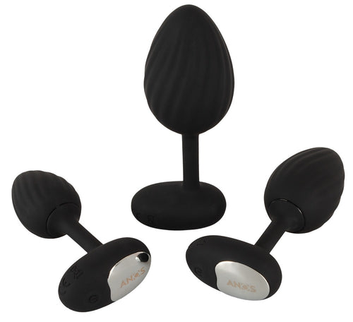 Lot de 3 Plugs vibrants Vrillass Noirs 10 Vibrations