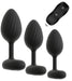 Lot de 3 Plugs vibrants Vrillass Noirs 10 Vibrations