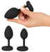Lot de 3 Plugs vibrants Vrillass Noirs 10 Vibrations