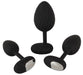 Lot de 3 Plugs vibrants Vrillass Noirs 10 Vibrations