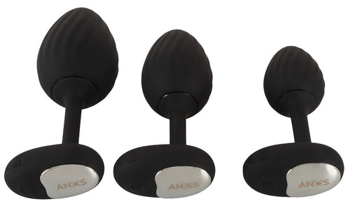 Lot de 3 Plugs vibrants Vrillass Noirs 10 Vibrations