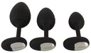 Lot de 3 Plugs vibrants Vrillass Noirs 10 Vibrations