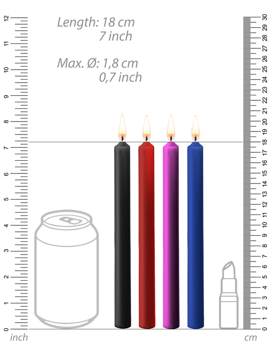 Lot de 4 bougies SM Teasing Wax Multicolore