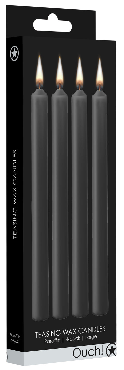 Lot de 4 bougies SM Teasing Wax Noire