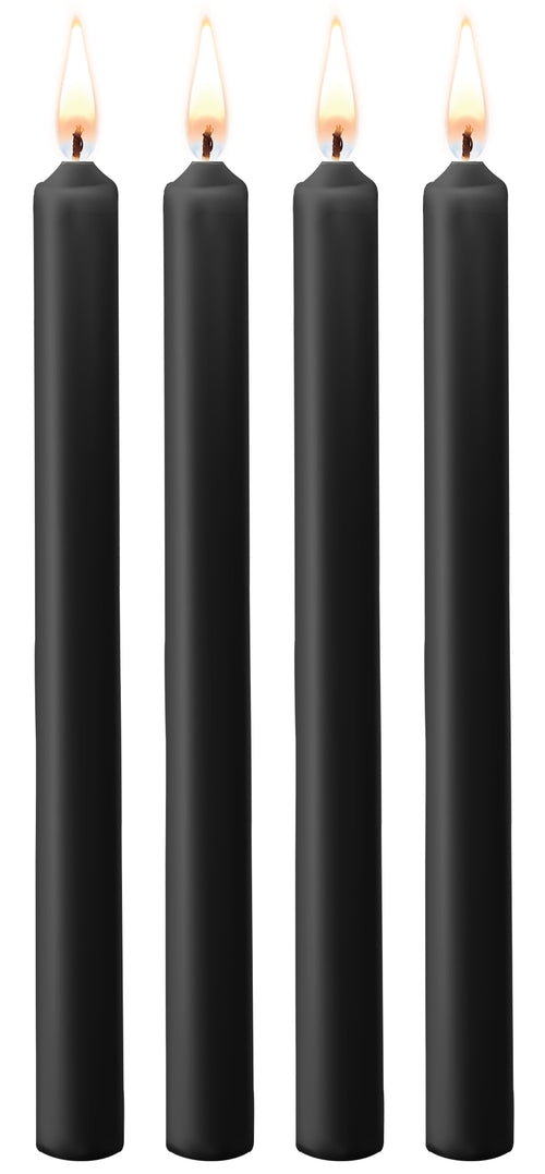 Lot de 4 bougies SM Teasing Wax Noire