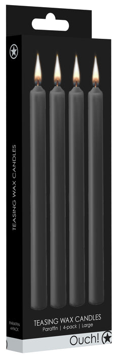 Lot de 4 bougies SM Teasing Wax Noire
