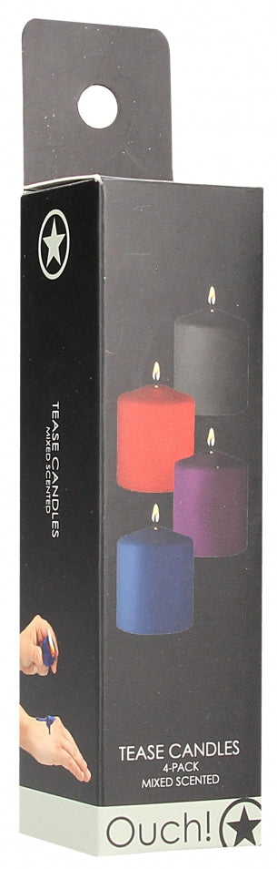 Lot de 4 bougies Tease Candle Parfums variés 24g