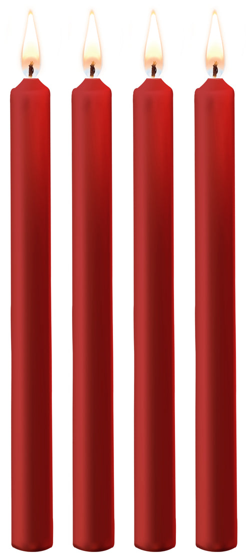 Lot de 4 Bougies Teasing Wax Rouge