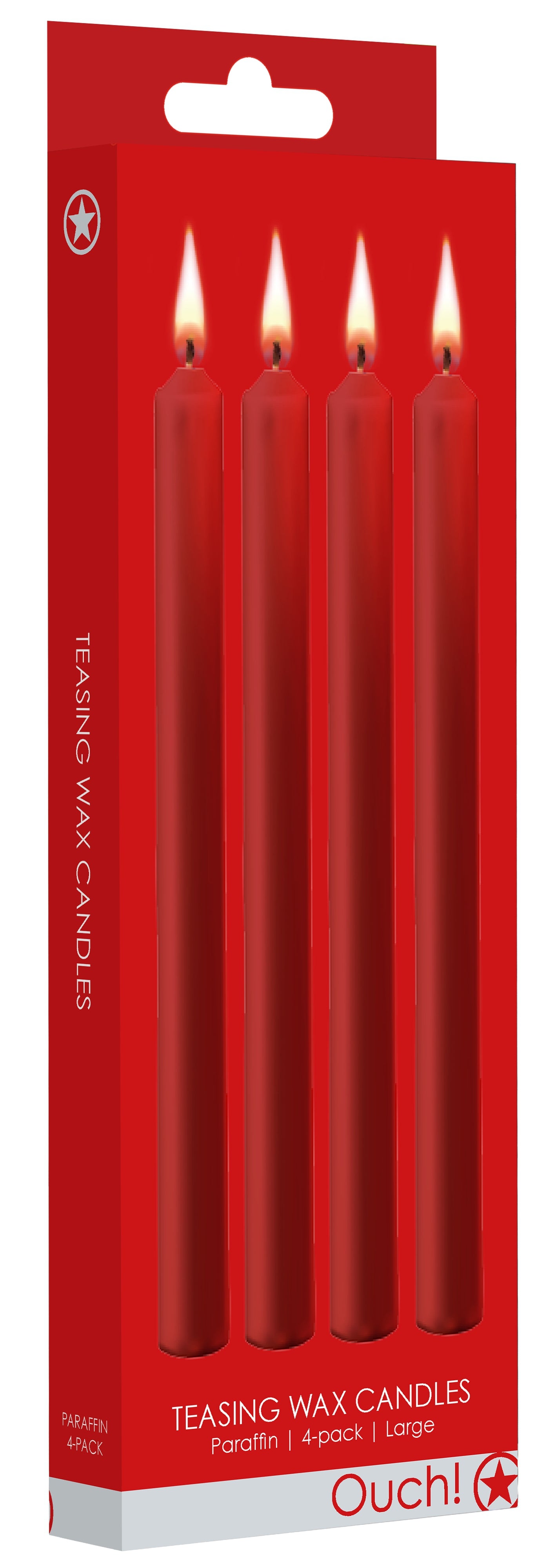 Lot de 4 Bougies Teasing Wax Rouge