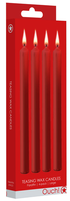 Lot de 4 Bougies Teasing Wax Rouge