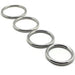 Lot de 4 cockrings en métal ROUND LIGHT Diamètre de 35 à 50mm