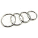 Lot de 4 cockrings en métal ROUND LIGHT Diamètre de 35 à 50mm
