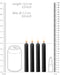 Lot de 4 mini bougies SM Wax Noire
