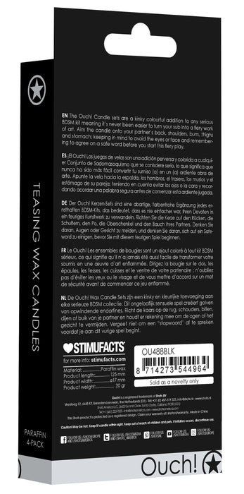 Lot de 4 mini bougies SM Wax Noire
