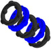 Lot de 5 Cockrings Spinner 25 mm Noir-Bleu