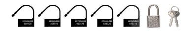 Lot de 5 Locks numérotés noirs