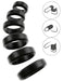 Lot de 6 Cockrings Cock & Ball 26 à 56 mm Noirs