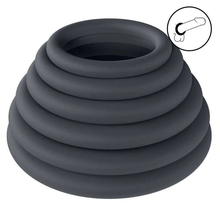 Lot de 6 Cockrings Silicone Classic Levelz 23-39mm