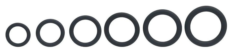 Lot de 6 Cockrings Silicone Classic Levelz 23-39mm