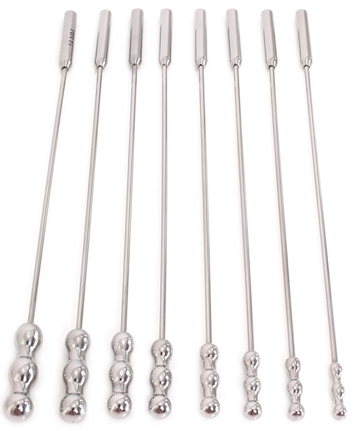 Lot de 8 tiges d'urètre Dilator Beads 28cm - Diamètre de 7 à 14mm