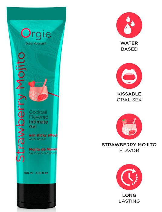 Lubrifiant Aromatisé Cocktail Mojito Fraise 100ml