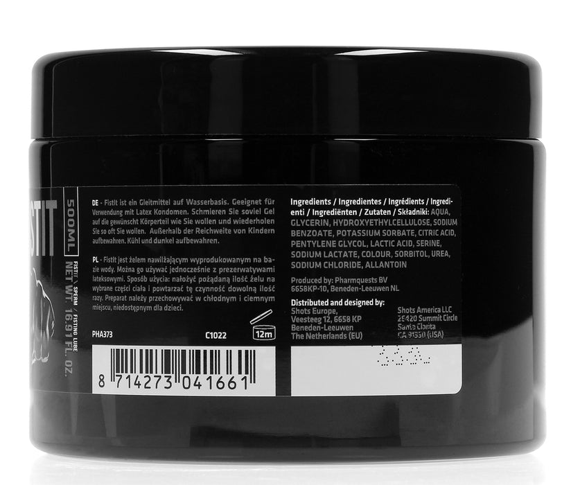 Lubrifiant Aspect Sperme Fist It 500 ml - Pot noir