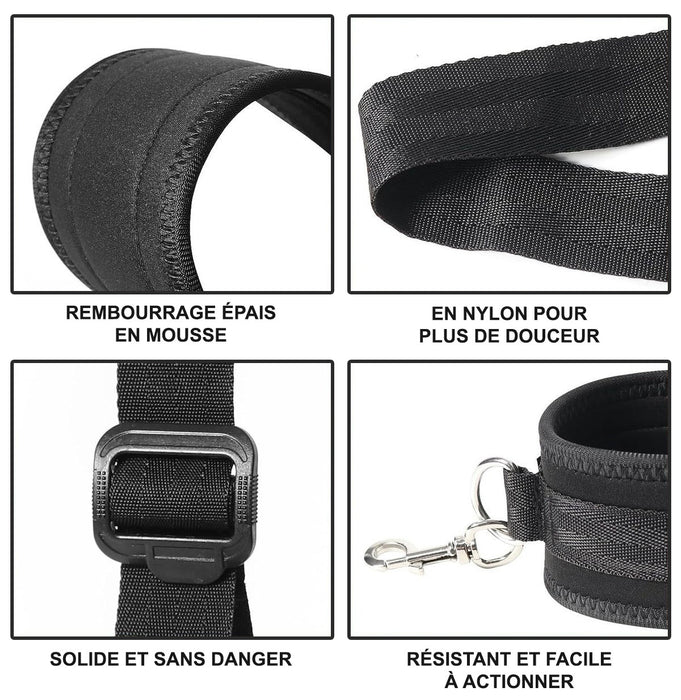 Maintien Cuisses et Poignets Restraint Up Noir