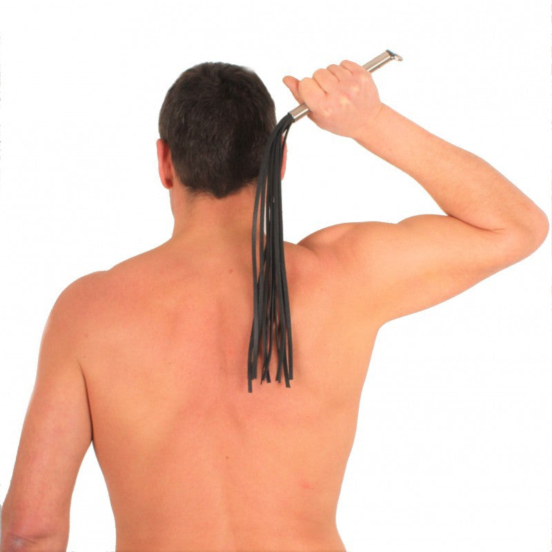 Martinet 12 brins en cuir - Manche Alu - 53cm