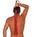 MARTINET BRINS EN CUIR ROUGE - 78cm - MANCHE EN BOIS