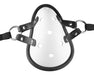 Masque avec Lanières en Cuir « Sniff my .... » Blanc