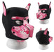 Masque Puppy Néoprène Dog On Noir-Camouflage Rose