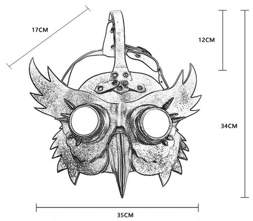 Masque STEAMPUNK Hibou
