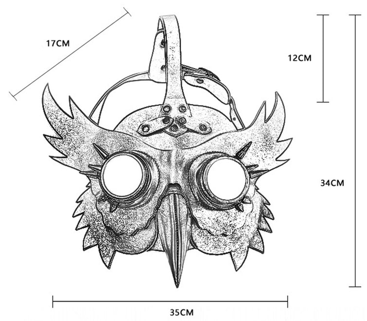 Masque STEAMPUNK Hibou