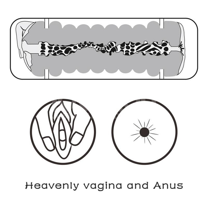 Masturbateur 2 entrées vagin-anus Virgin-skin blowout Bleu