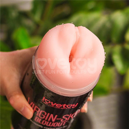 Masturbateur 2 entrées vagin-anus Virgin-skin blowout Rose