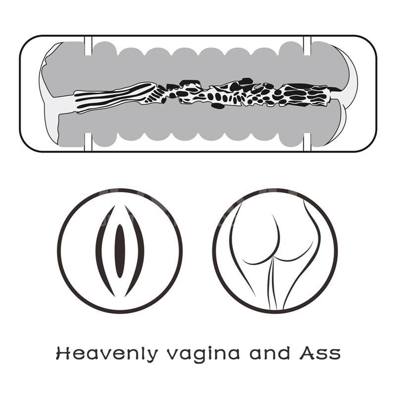 Masturbateur 2 entrées vagin-anus Virgin-skin blowout Rose