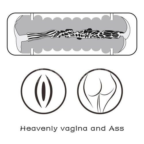 Masturbateur 2 entrées vagin-anus Virgin-skin blowout Rose
