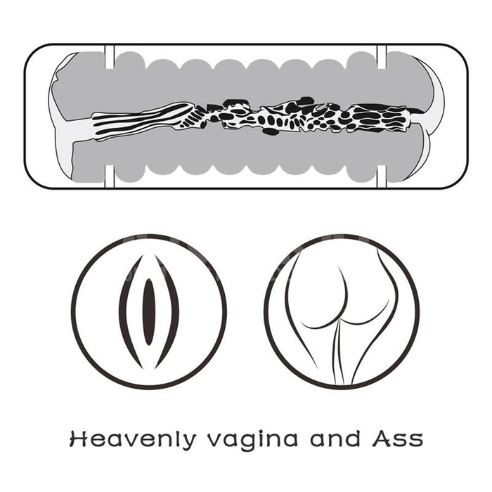 Masturbateur 2 entrées vagin-anus Virgin-skin blowout Rose