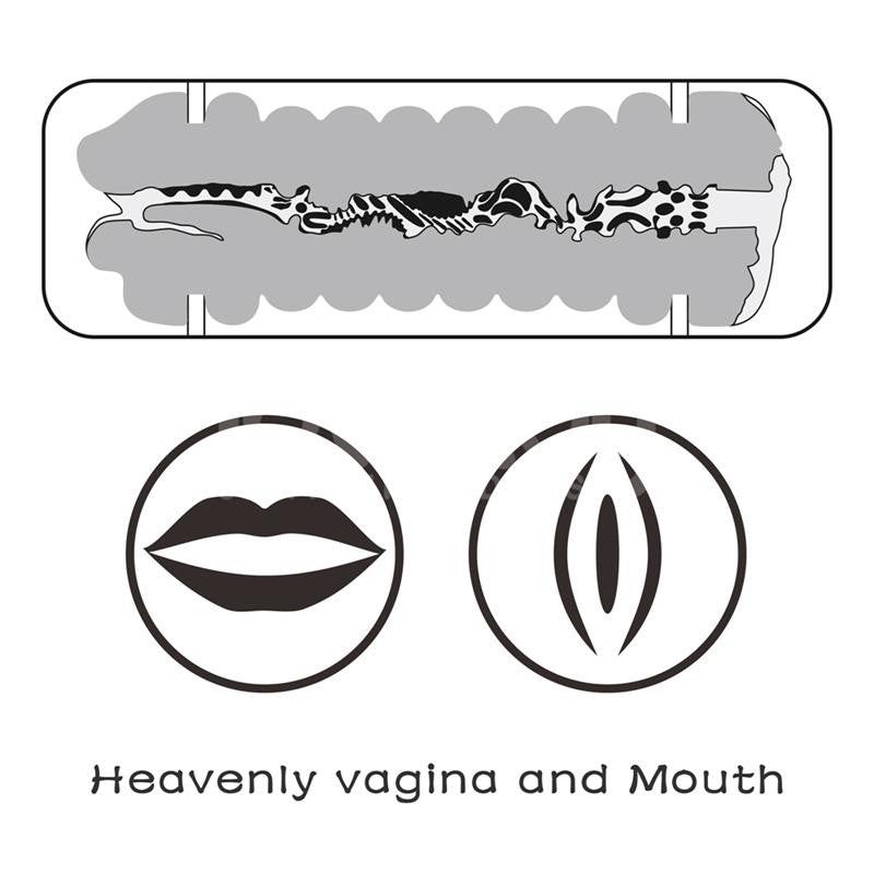 Masturbateur 2 entrées vagin-bouche Virgin-skin blowout Violet