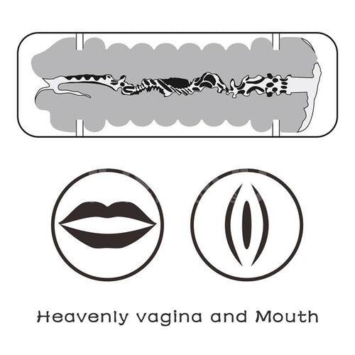 Masturbateur 2 entrées vagin-bouche Virgin-skin blowout Violet
