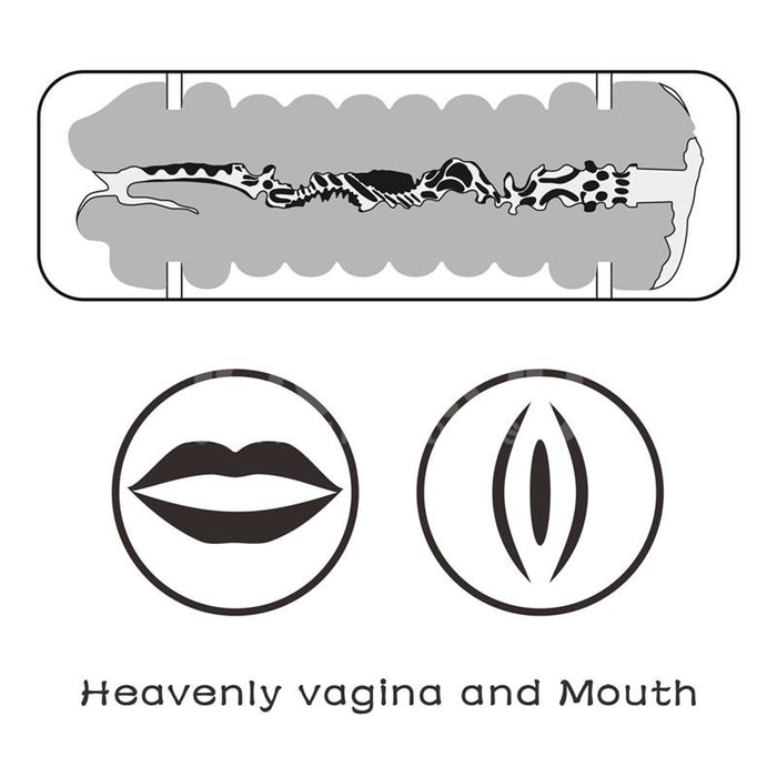 Masturbateur 2 entrées vagin-bouche Virgin-skin blowout Violet