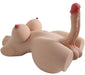 Masturbateur Buste avec Pénis articulé Shemale Sexe de 17cm