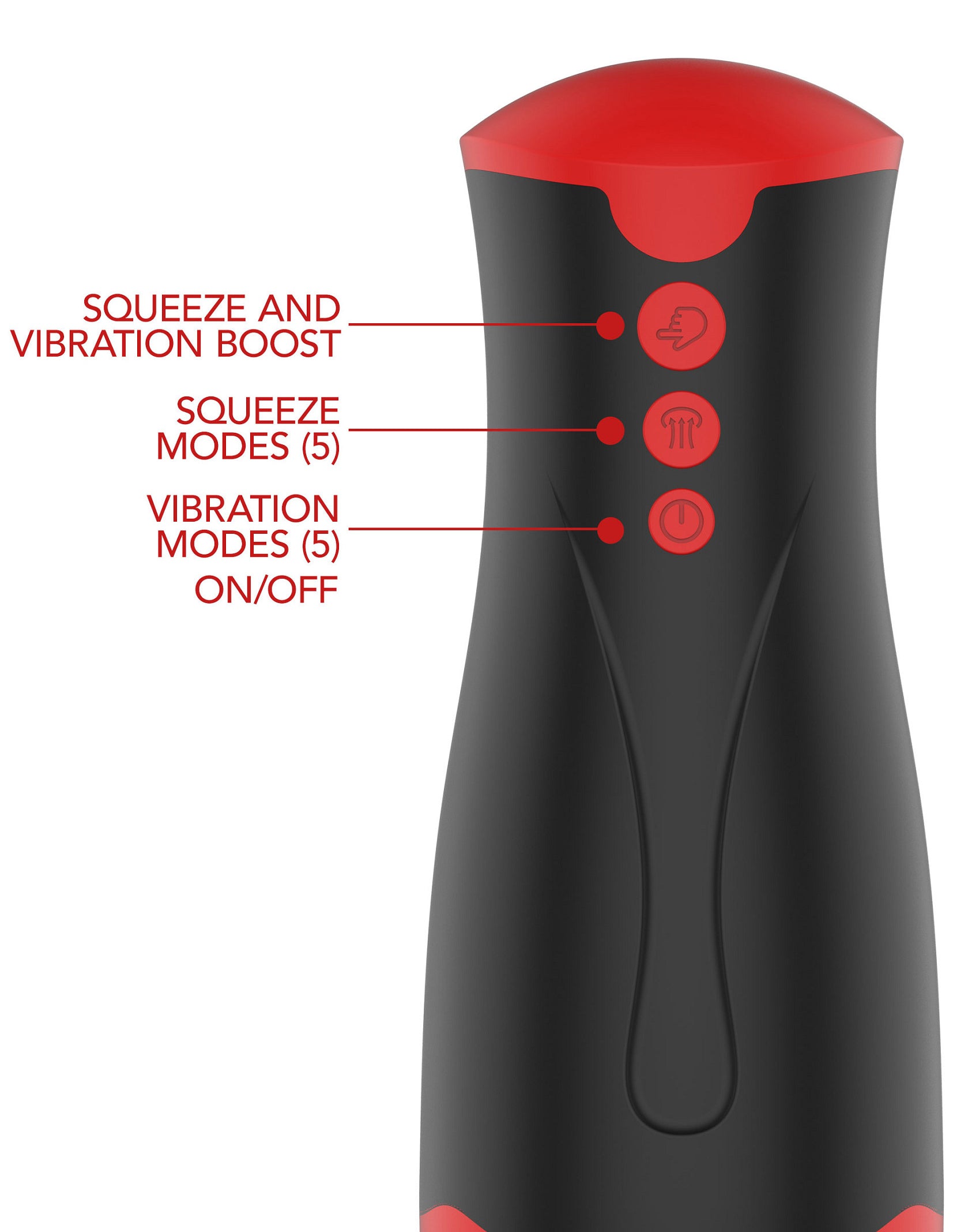 Masturbateur Deep Squeeze Vibrations et Succion