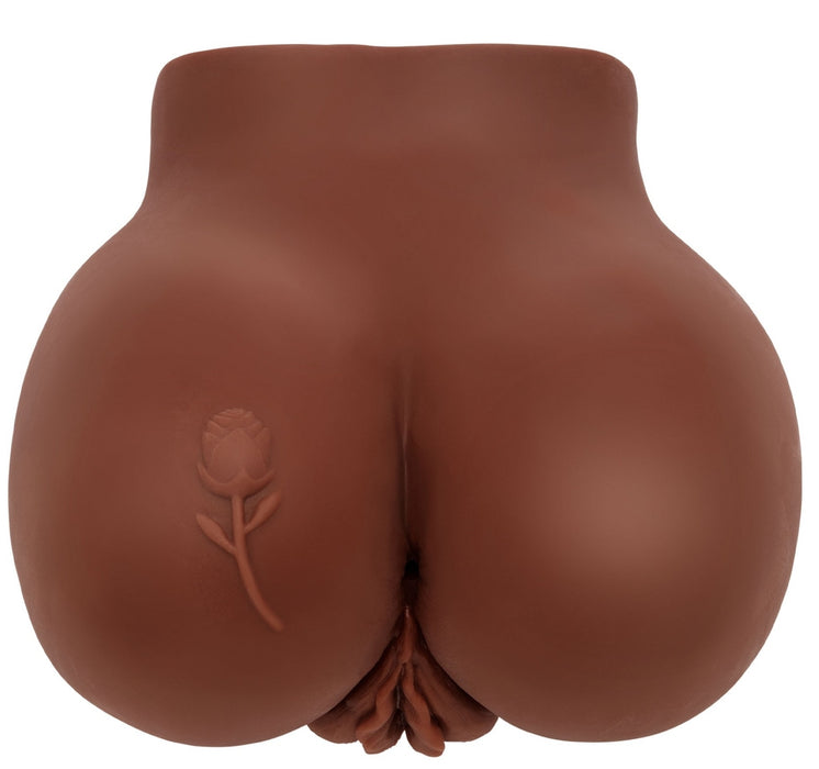 Masturbateur Réaliste Vibrant BIG ASS 2 Entrées Marron
