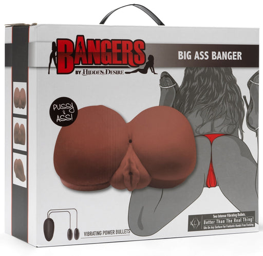 Masturbateur Réaliste Vibrant BIG ASS 2 Entrées Marron